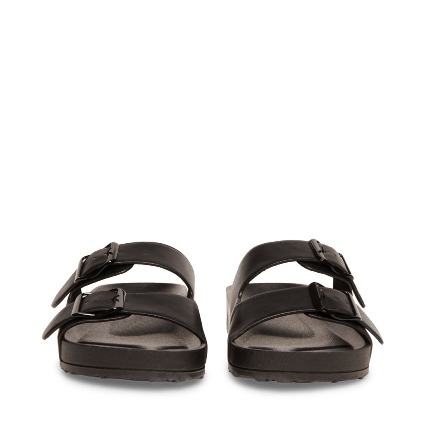 Sandalias de Diapositivas Steve Madden Teddy-t Mujer Negras | ES AW0832